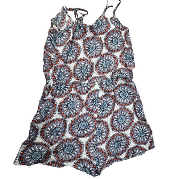 Women’s Banana Republic Jumper Playsuit-Romper Geometrical Summer sz Small - Picture 3 of 12